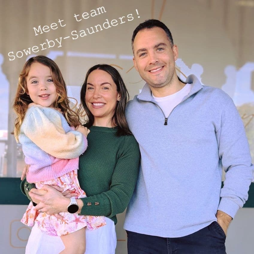 The Sowerby-Saunders family, owners of Pilates on the Bay